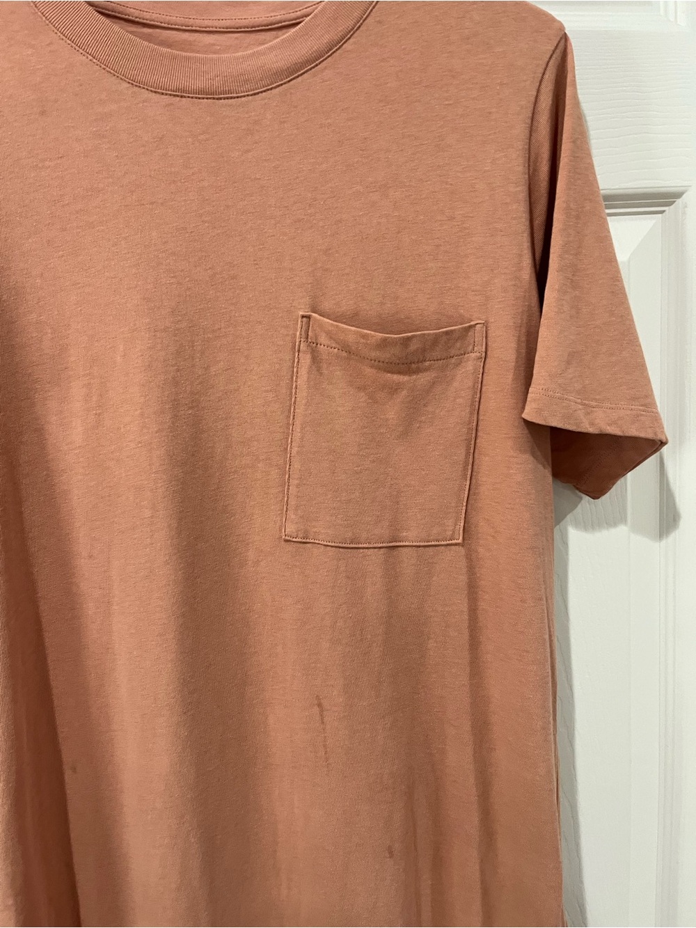Everlane Women’s SzL Short-Sleeve Pocket Cotton T-Shirt Mini Dress, Blush - Picture 5 of 6